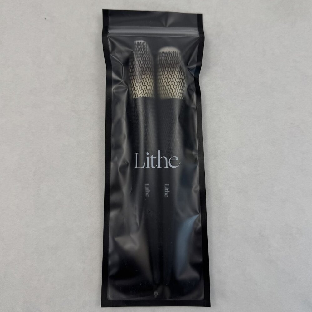 Lithe Beauty Essential Face Makeup Brushes Set 2-Pack Soft Bristles Black NEW